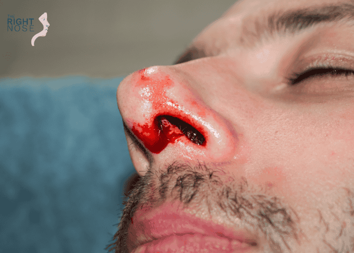nose bleeding after injury