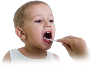 a child being examined by a doctor for Tonsillectomy